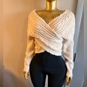 Women's Cream Cable Knit Sweater